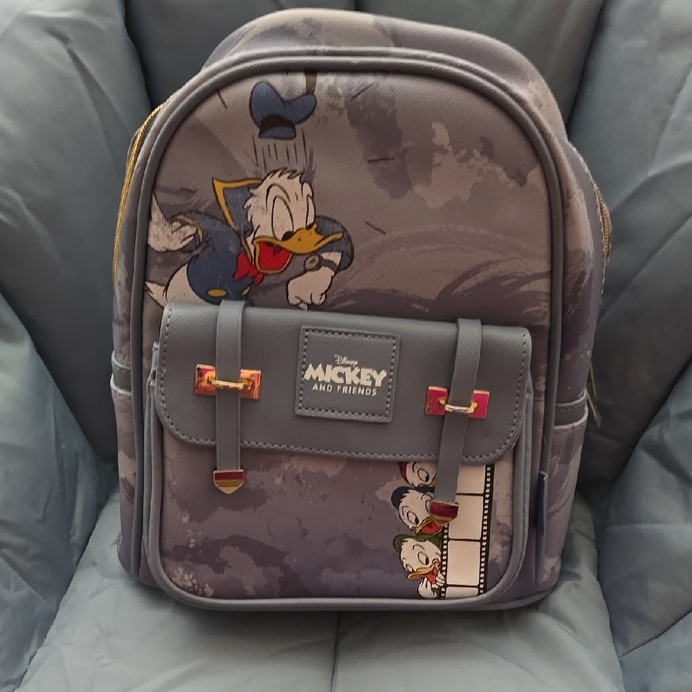 Disney Mickey and Friends Gray Backpack